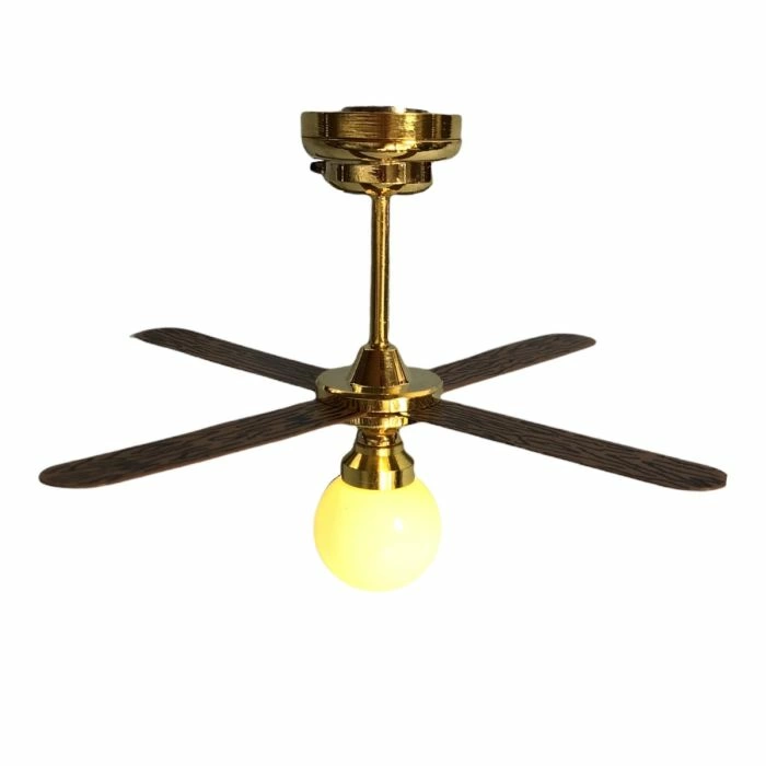 Globe Battery Light with Ceiling Fan