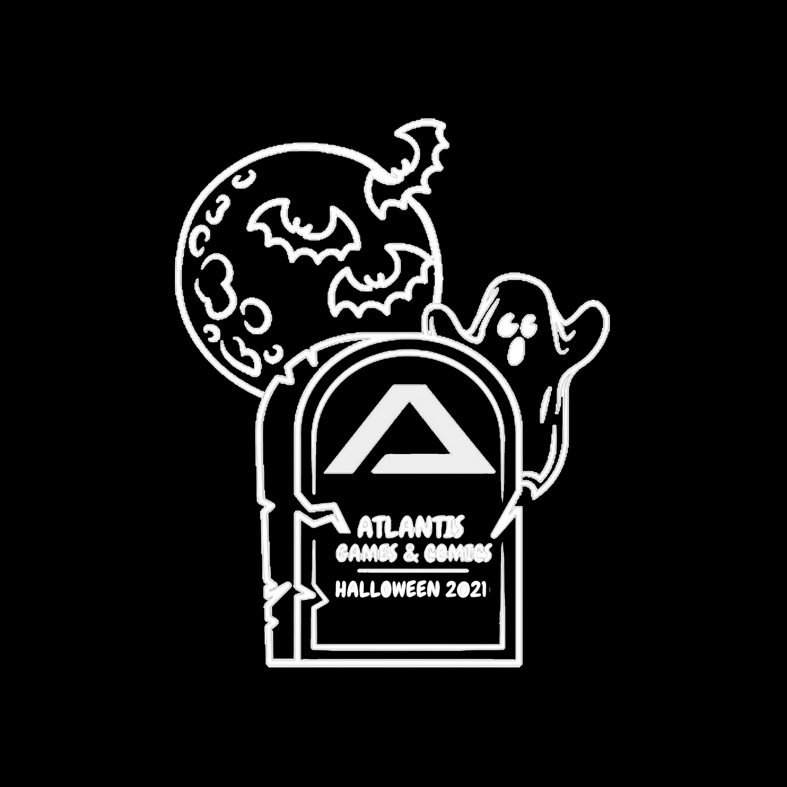 Atlantis Swag: Halloween 2021 Logo T-Shirt - Black (XL)