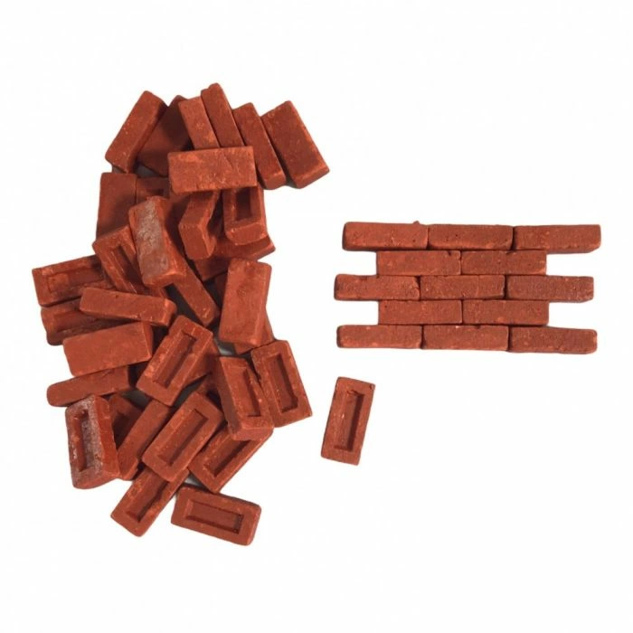 Dark Red Treated Bricks, Pack of 50