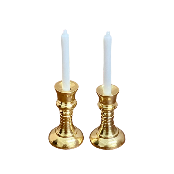 Two Brass Candlesticks