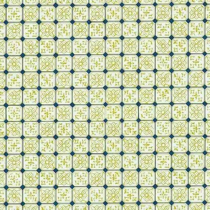 Wallpaper Blue/yellow Wall Tiles