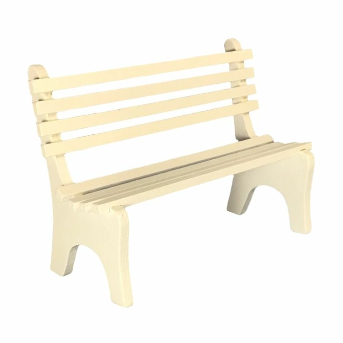 White Garden Bench