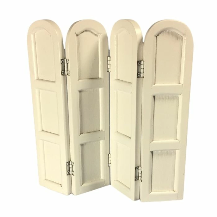 White Four Panel Screen