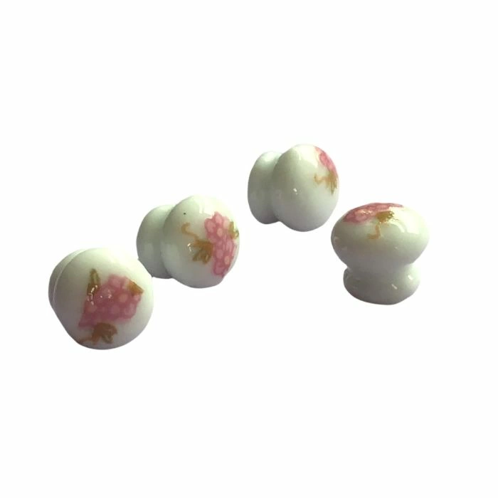 Small Rose Knobs, Pack of 4