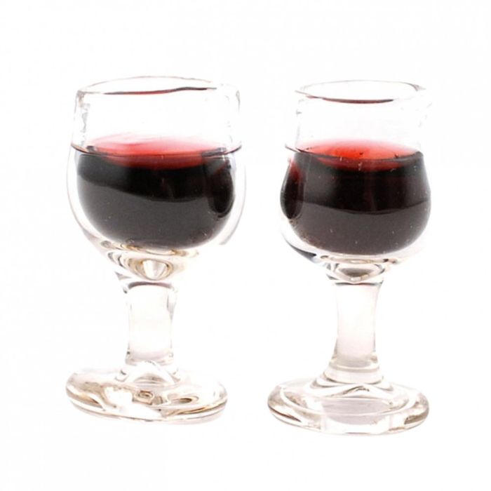 Glasses of Red Wine, 2 Pcs