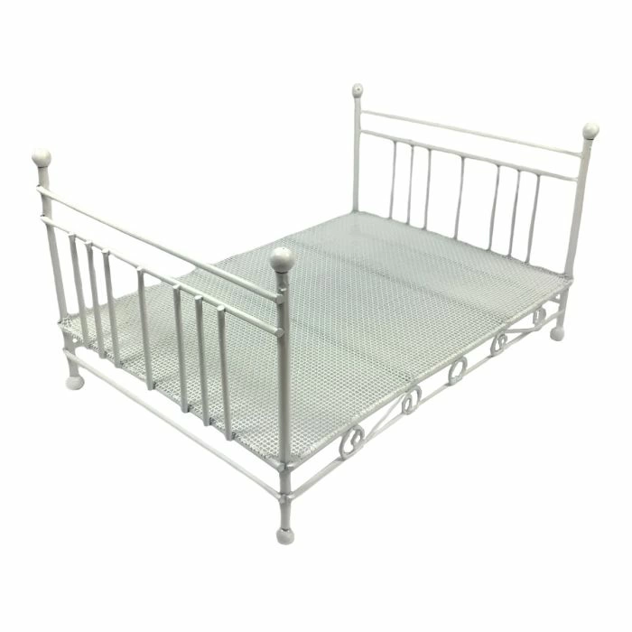 White Wire Double Bed