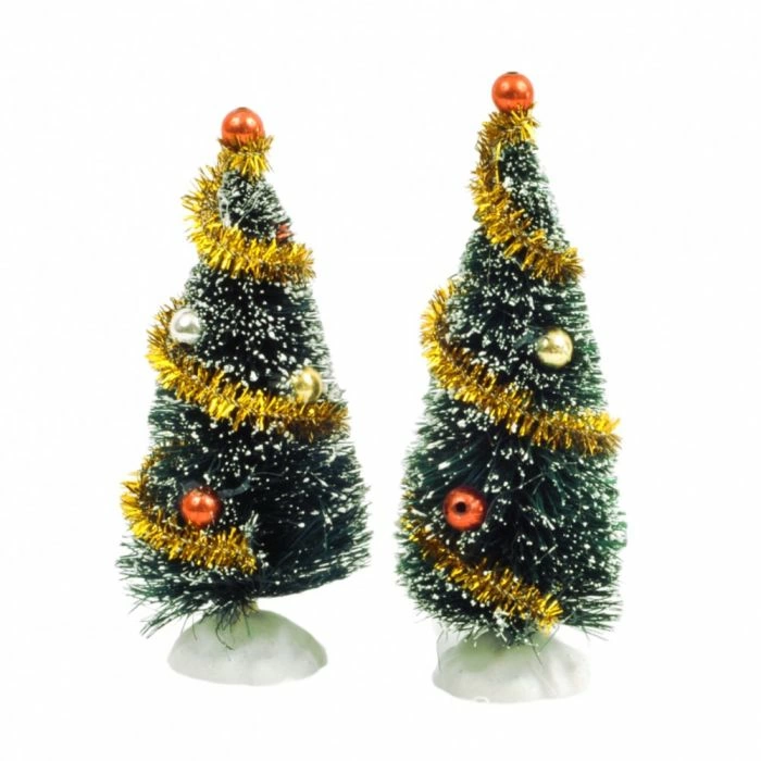 Decorated Christmas Trees, 2 Pcs