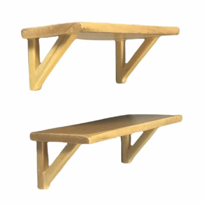 Two Small Pine Wall Shelves