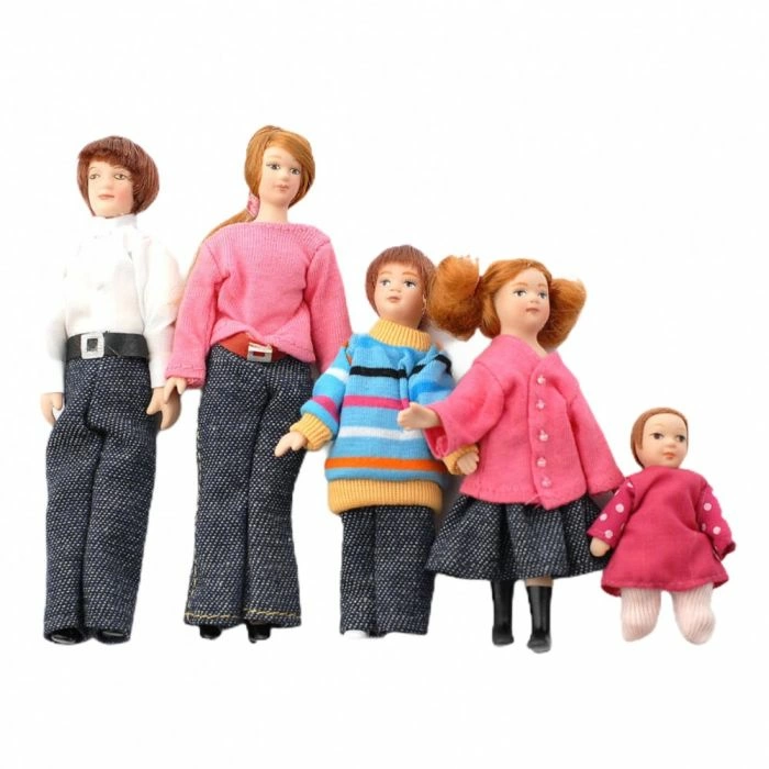 Family of Five Dolls