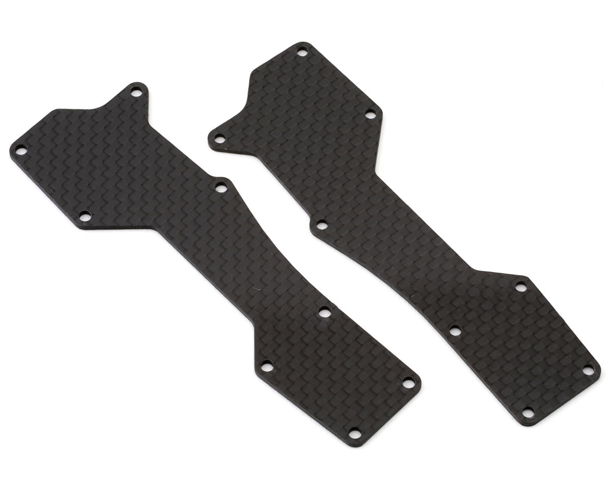 Position 1 RC HB Racing D8T Carbon Fiber Front Arm Inserts (2) (1.5mm)