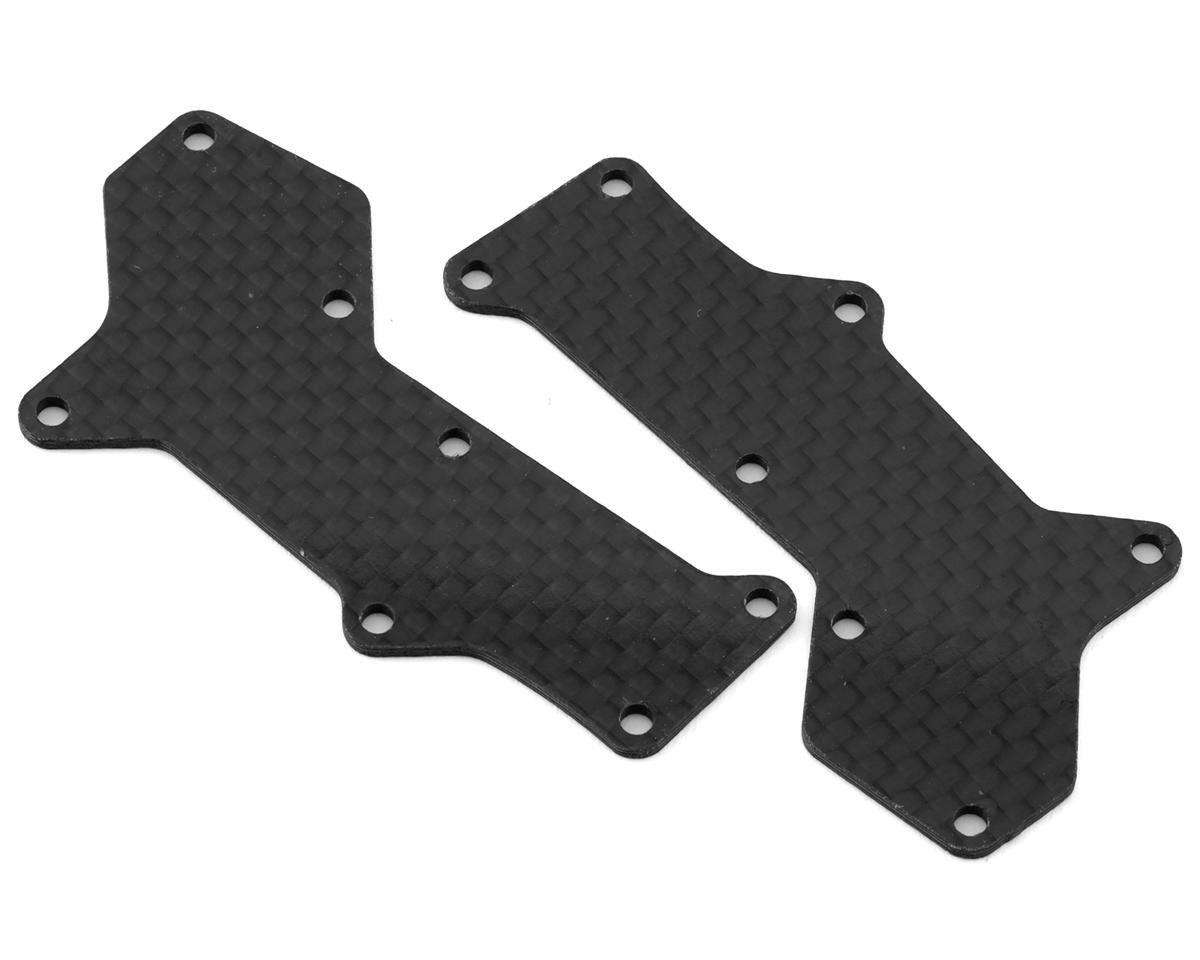 Position 1 RC D8 World Spec Carbon Fiber Front Arm Inserts (2) (1.5mm)