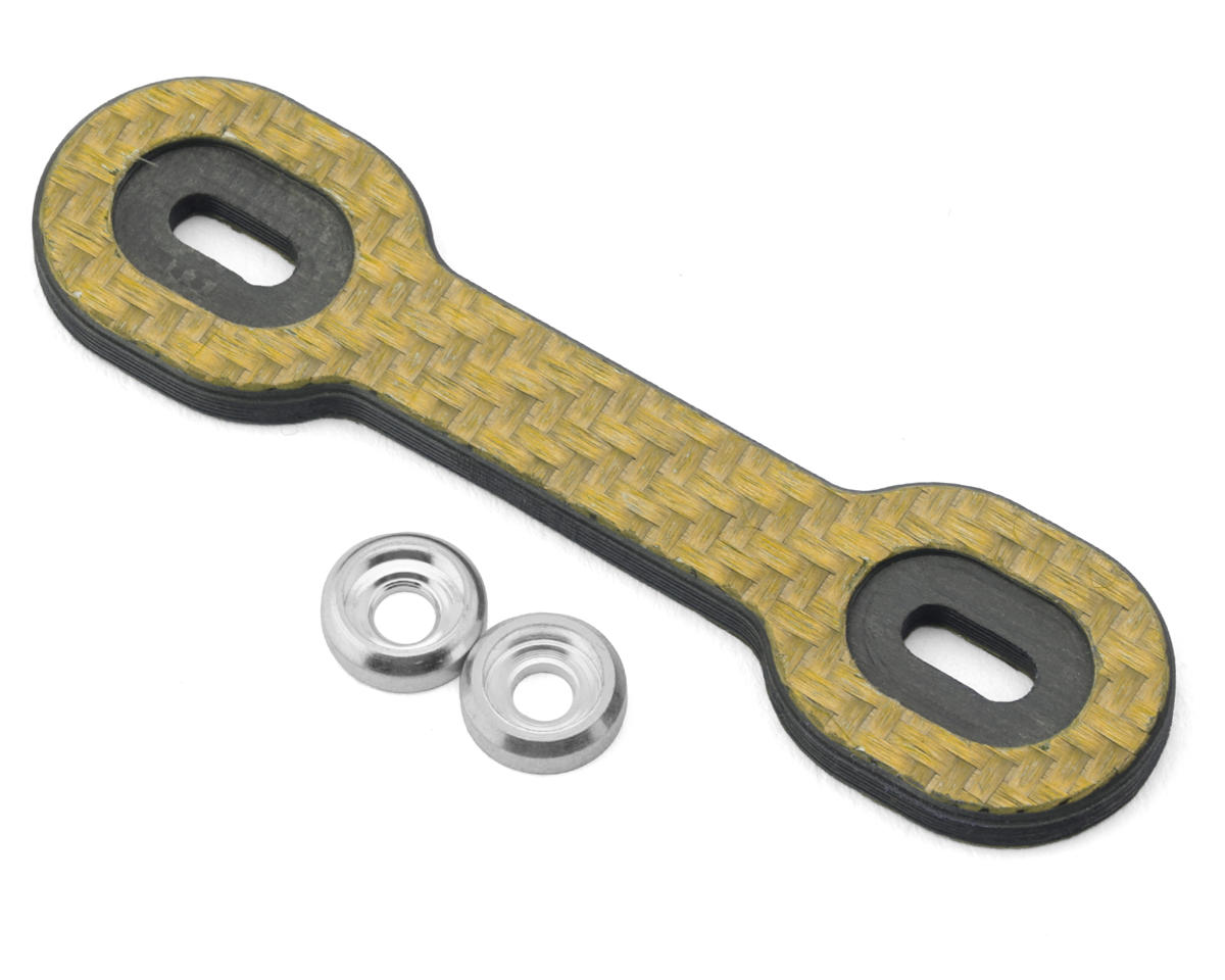 Position 1 RC Universal Carbon Fiber One Piece Wing Button Plate (Yellow)