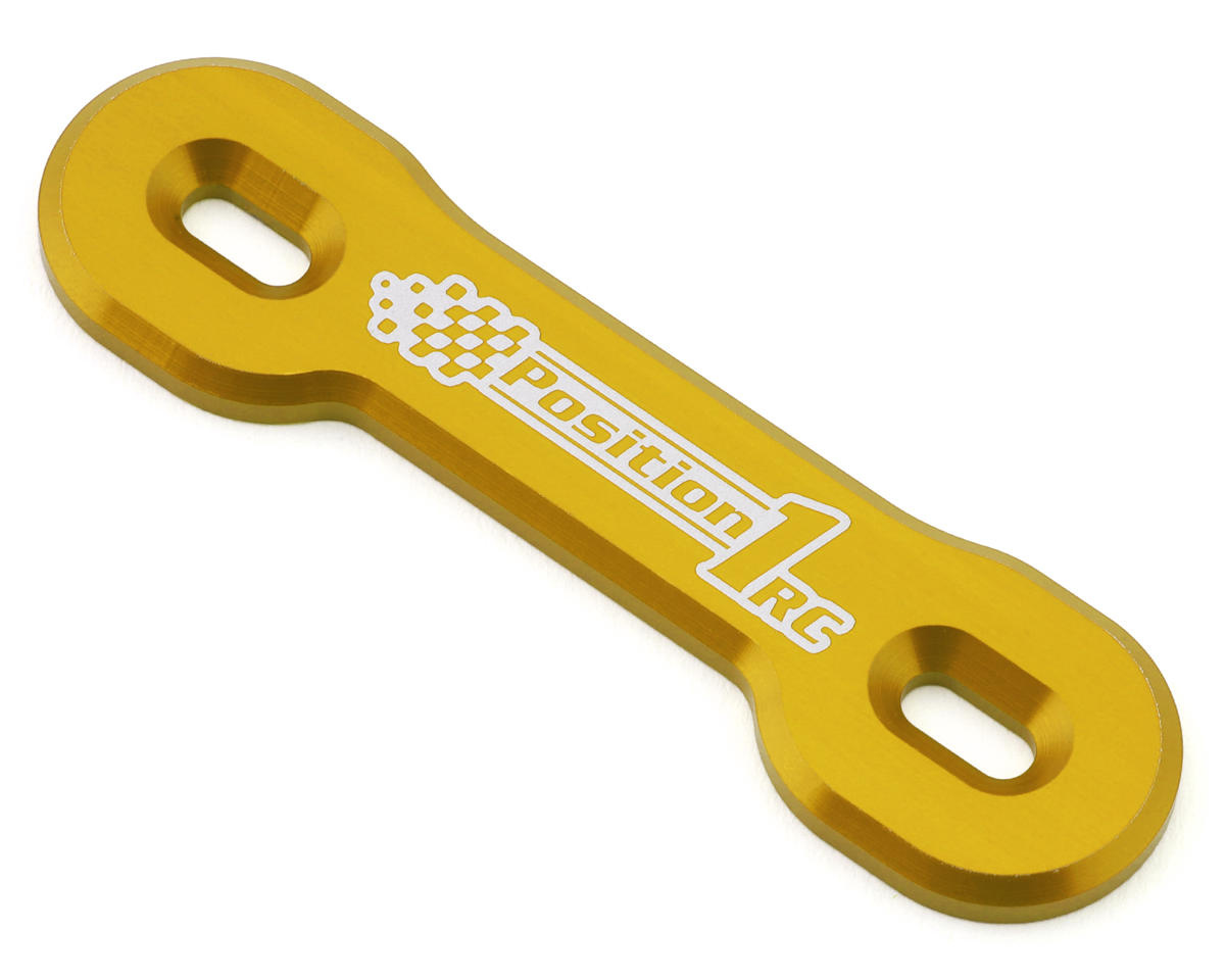 Position 1 RC Universal Aluminum One Piece Wing Button Plate (Gold)