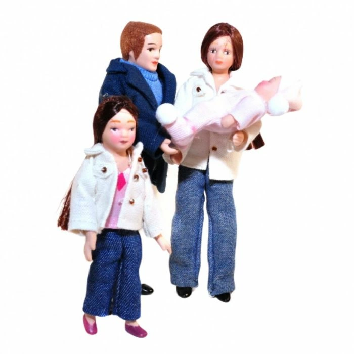 Modern Porcelain Doll Family