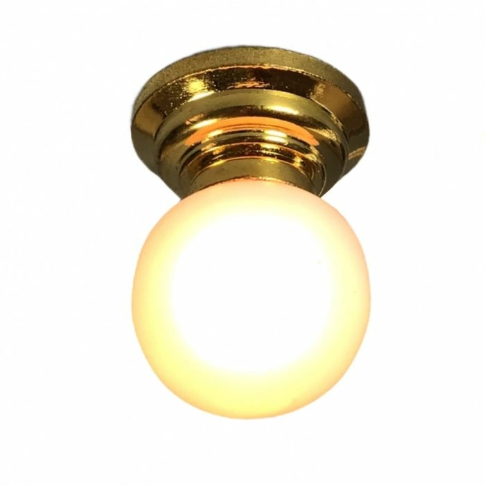 White Globe Ceiling Lamp