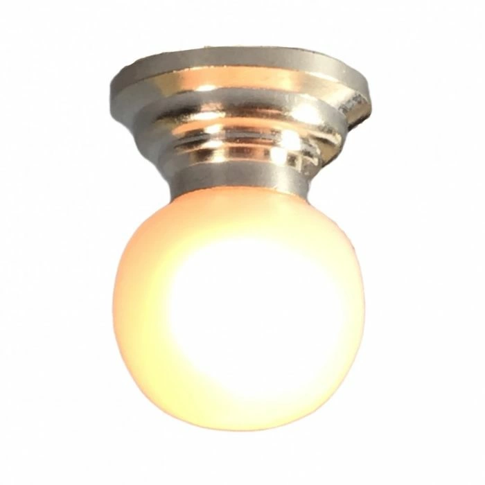 Silver Ceiling Globe Light