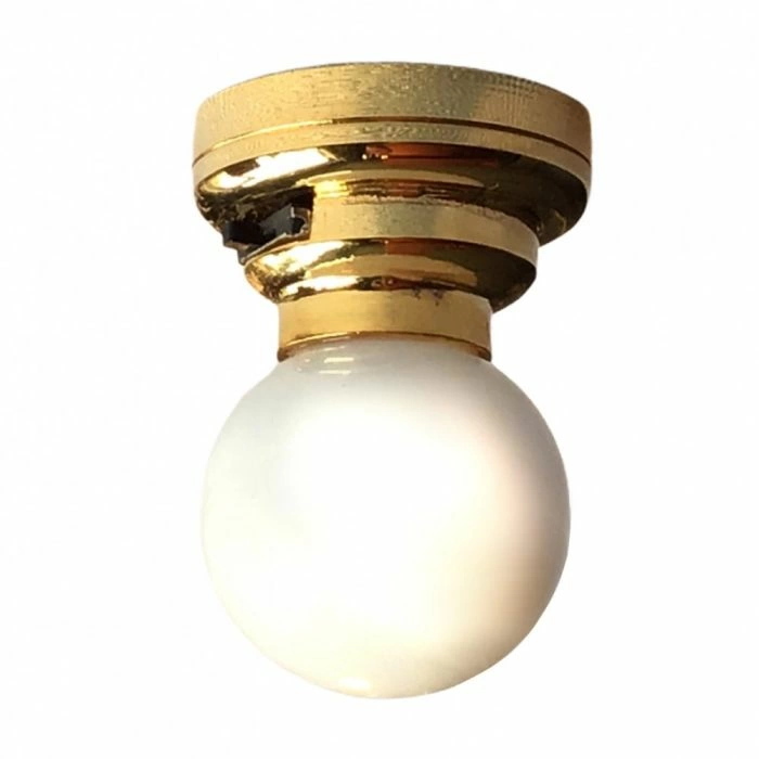 Gold Ceiling Globe Battery Light