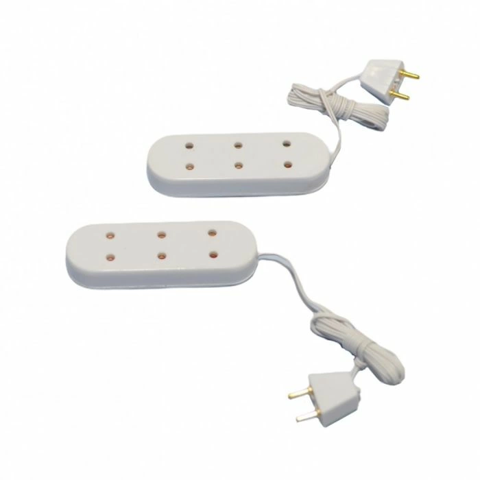 Pack of 2 Triple Socket Extension Cords