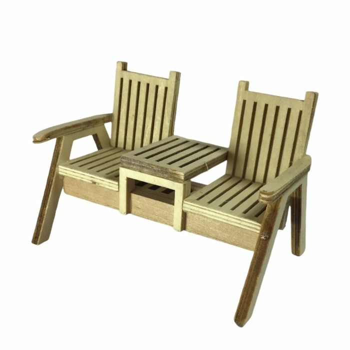 Wooden Twin Garden Seat