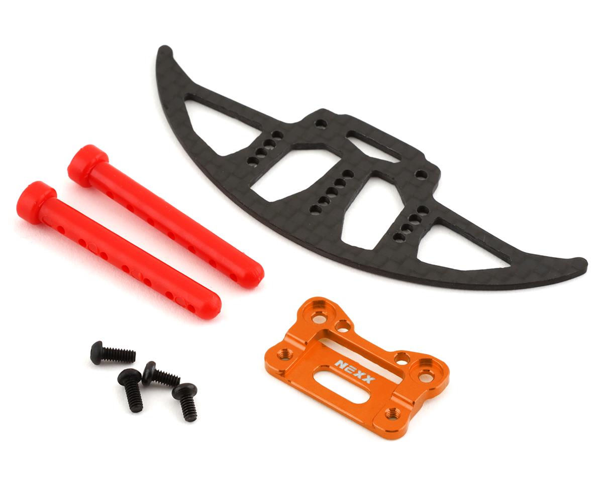 NEXX Racing Mini-Z Aluminum/Carbon Front GT Car Bumper (Orange)