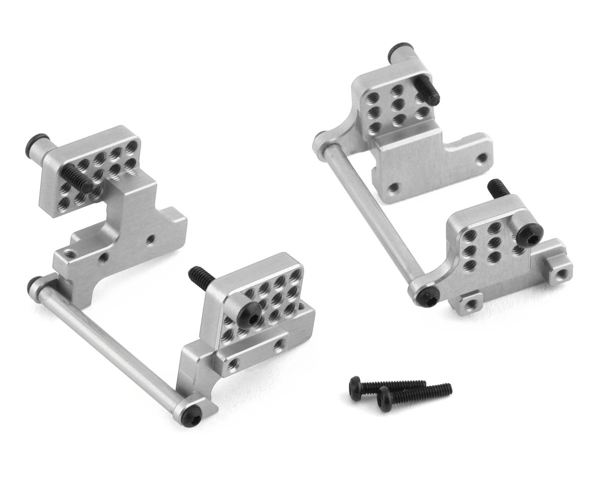 NEXX Racing Aluminum Front & Rear Shock Mounts for Traxxas TRX-4M (Silver)
