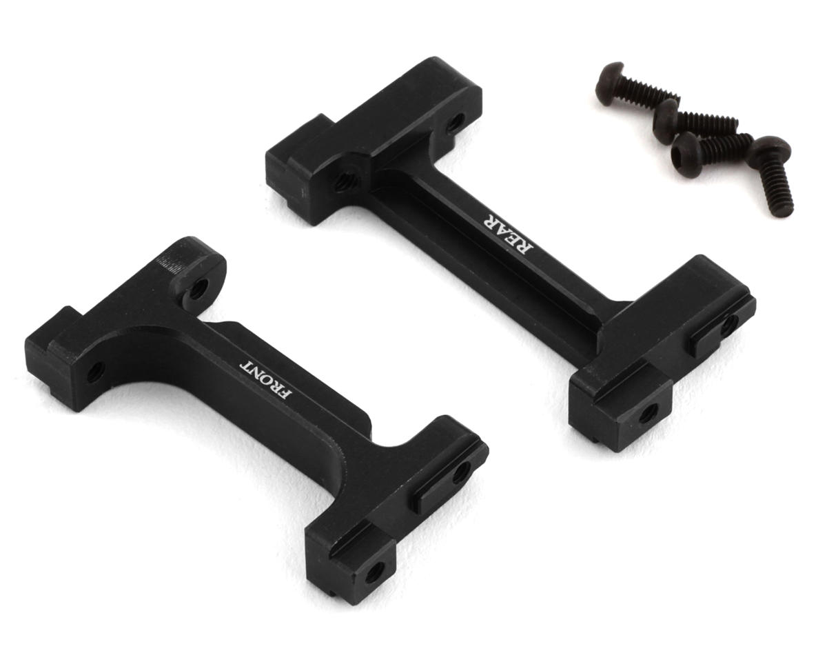 NEXX Racing Aluminum Front & Rear Bumper Mounts for Traxxas TRX-4M (Black)