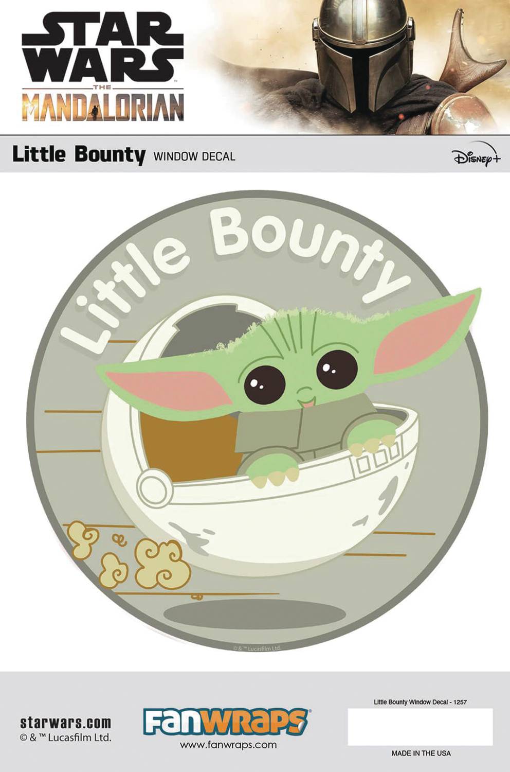 SW MANDALORIAN LITTLE BOUNTY WINDOW DECAL