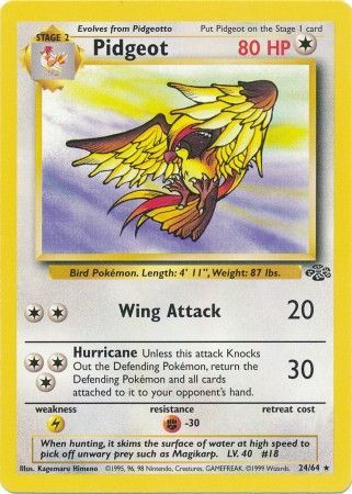 Pidgeot - 24/64 (JU) Rare - Near Mint Unlimited