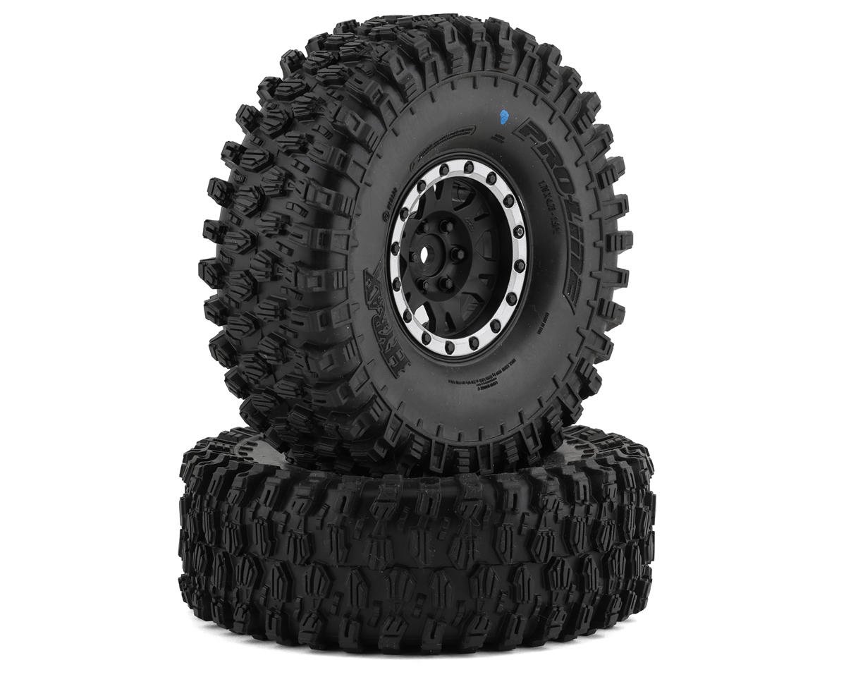 Pro-Line Hyrax 1.9" Tires w/Impulse Wheels (Black/Silver) (2) (Predator) w/12mm Hex
