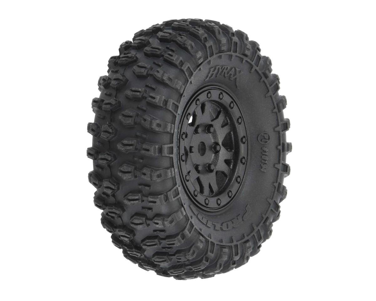 Pro-Line Axial SCX24 1.0" Hyrax Pre-Mounted Tires w/Black Impulse Wheel (4)