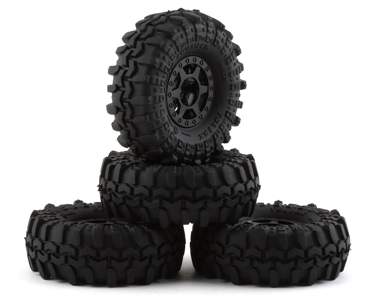 Pro-Line 1/24 Interco Super Swamper TSL SX 1.0" Pre-Mounted Tires (4) (Black) w/Holcomb Wheels (Medium)