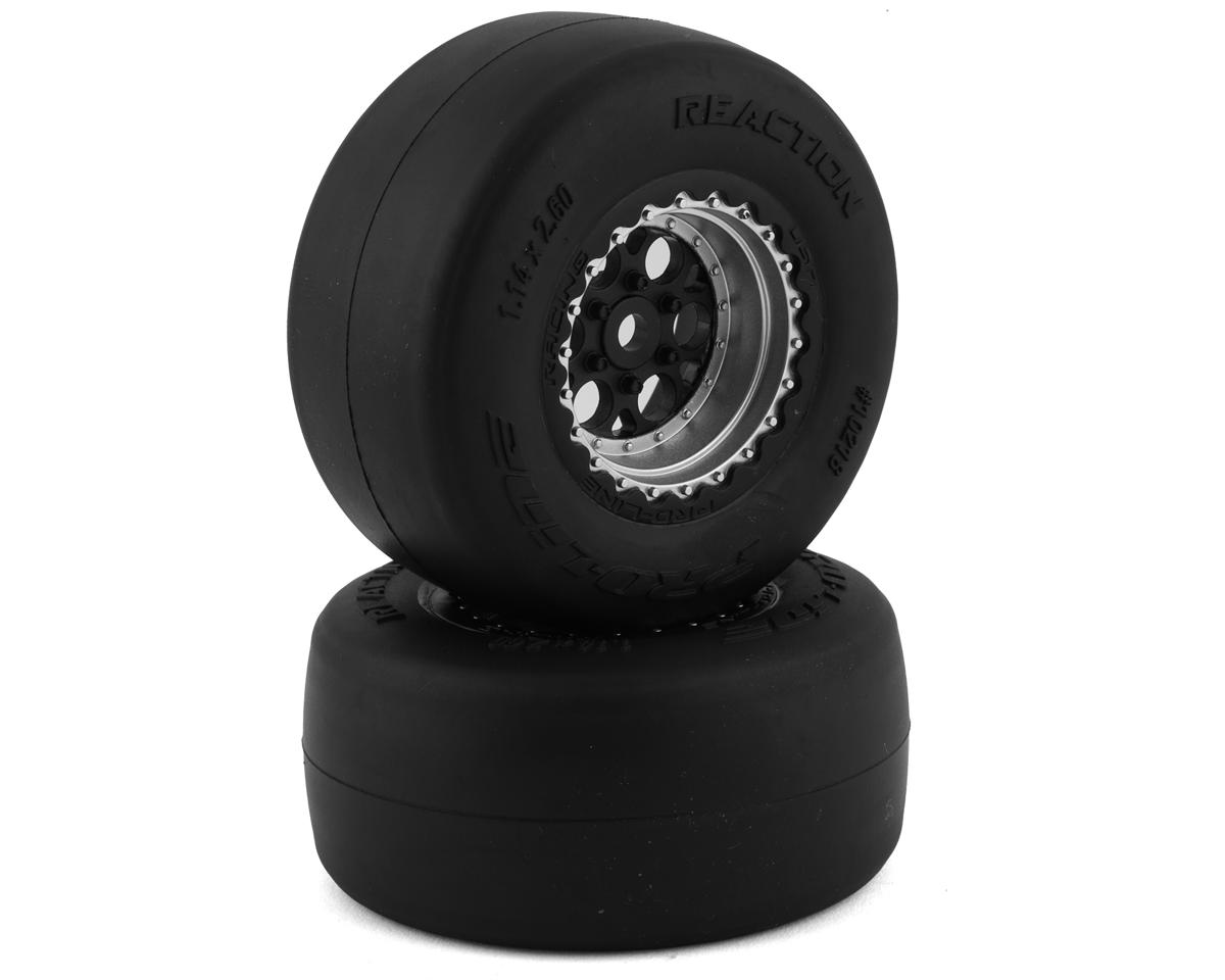 Pro-Line Losi 1/16 Mini Drag Reaction Rear Pre-Mounted MTD Tires (8mm) (2) w/Showtime+ Wheels (Soft)
