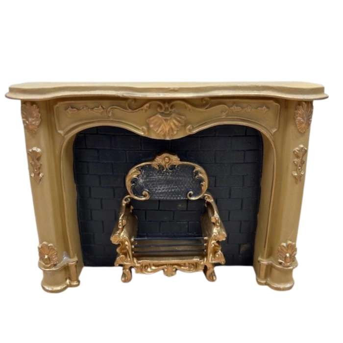 Cream Marble Fireplace
