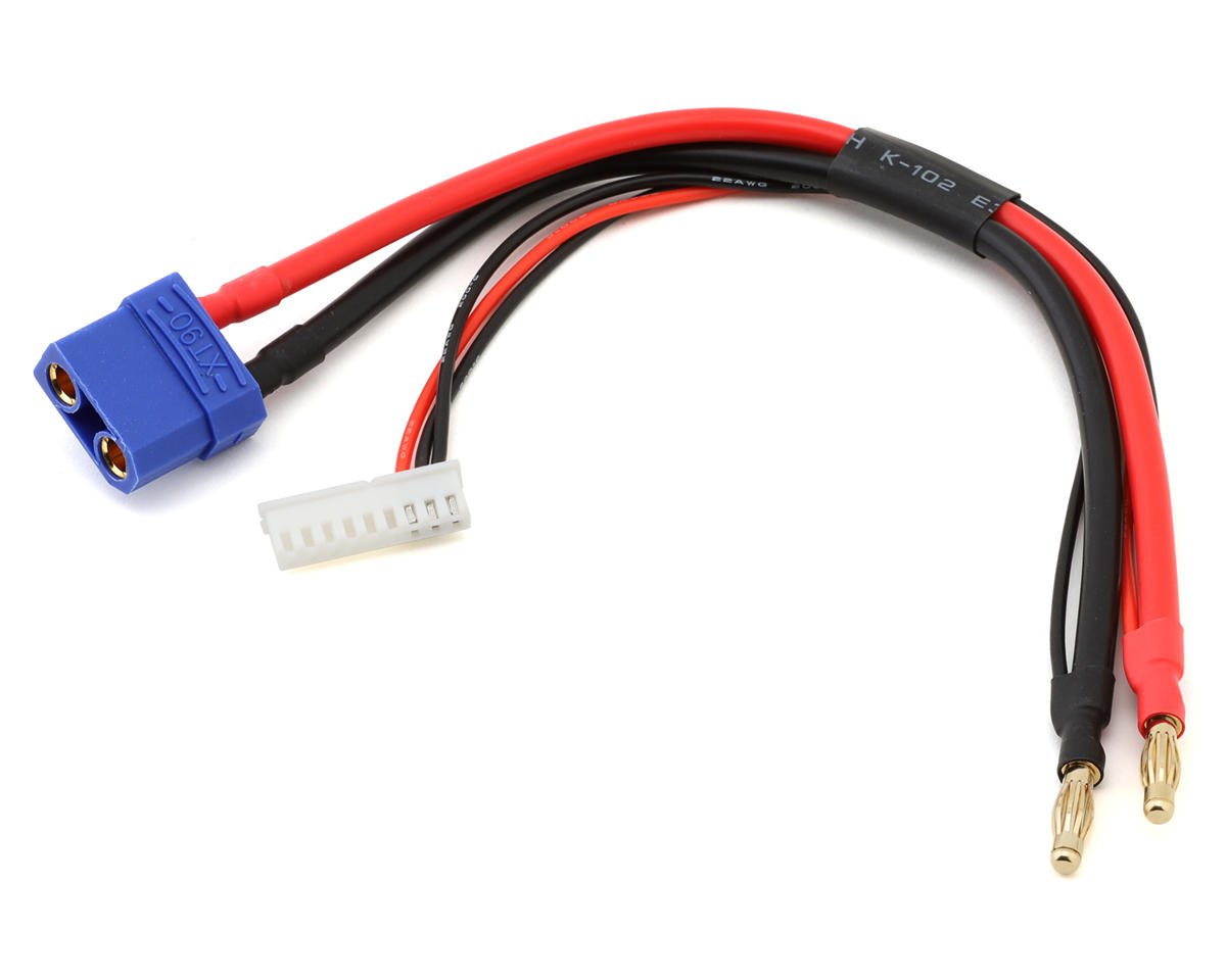 ProTek RC 2S Charge/Balance Adapter (4mm Bullet Connectors to Female XT90) (12awg) (9pin XH balance plug)