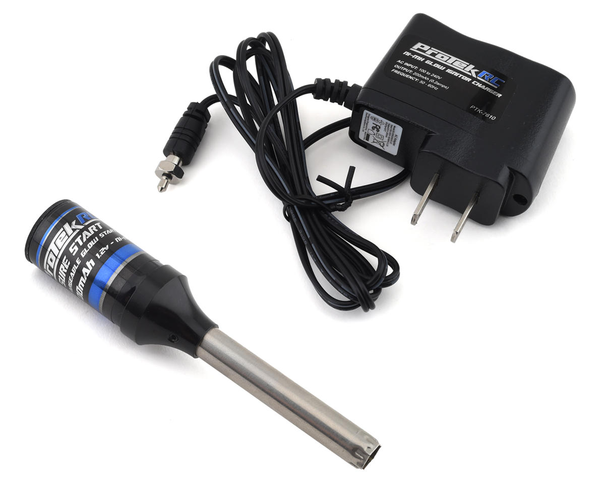ProTek RC "SureStart 2" Rechargeable Glow Igniter Bundle (1.2V/5000mAh) w/Wall Charger