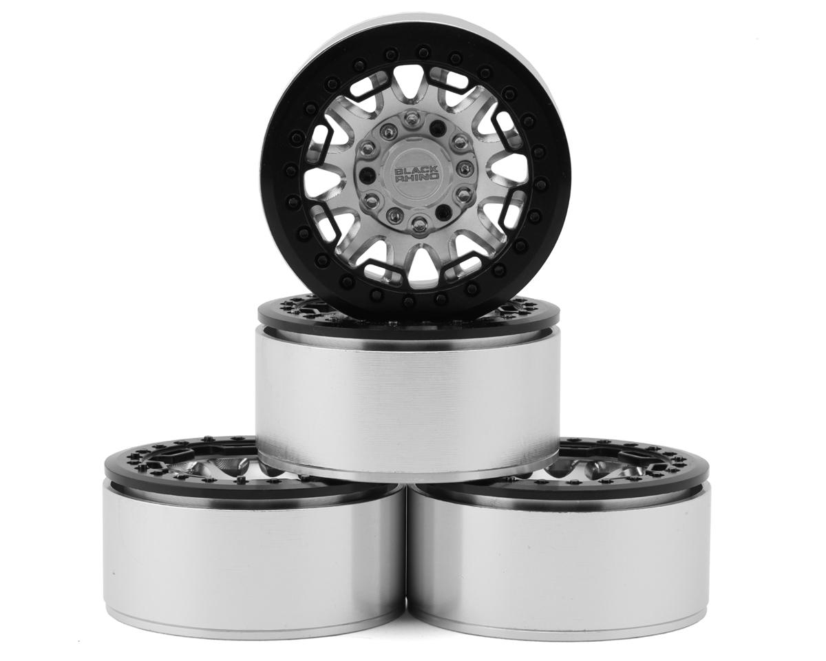 RC4WD Black Rhino Ouray 1.9" Aluminum Beadlock Wheels (Silver/Black) (4)