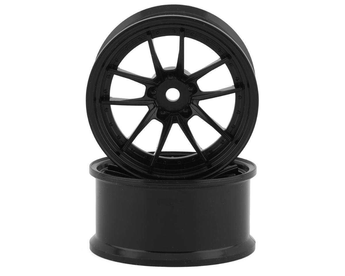 RC Art SSR Reiner Type 10S 5-Split Spoke Drift Wheels (Black) (2) (Deep Face 8mm Offset)