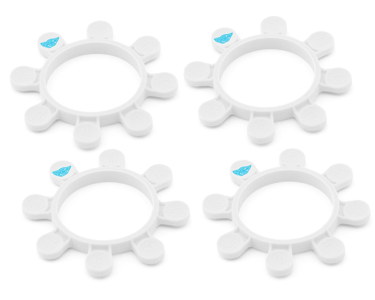 RC Project Tire Gluing Rubber Bands (White) (4) (1/8 & 1/10)