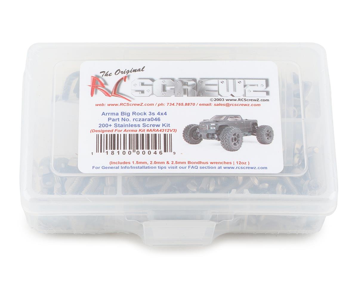 RC Screwz Arrma Big Rock 3S 4x4 Stainless Steel Screw Kit