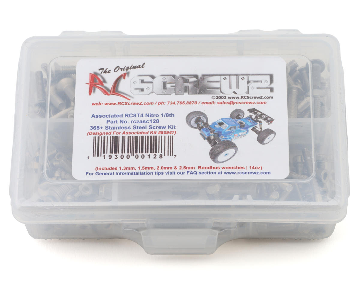 RC Screwz Associated RC8T4 Nitro Truggy Stainless Steel Screw Kit