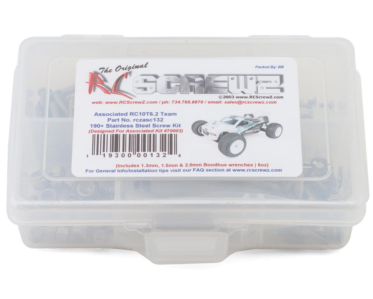 RC Screwz Team Associated RC10T6.2 Team Kit Stainless Steel Screw Kit