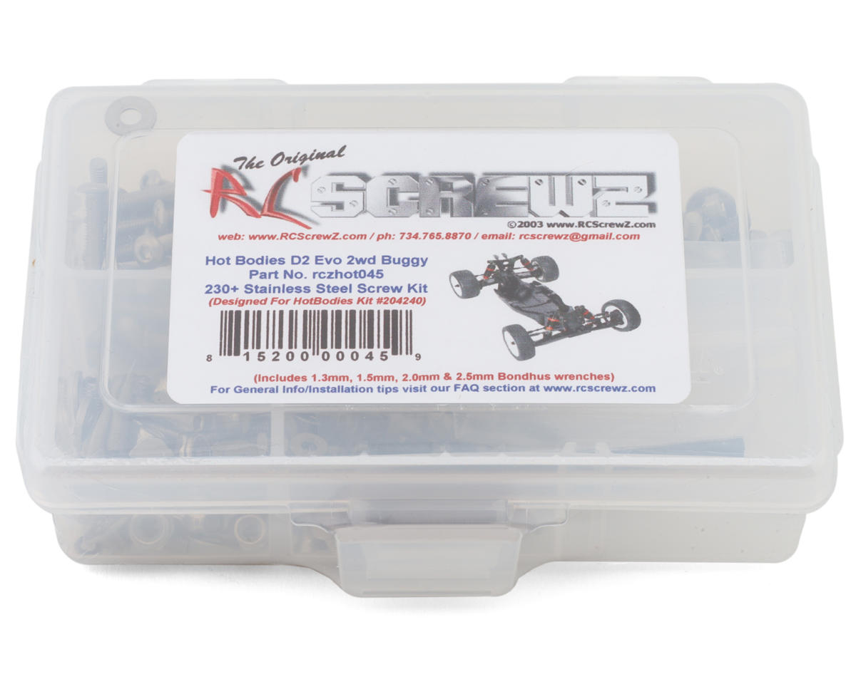 RC Screwz HB Racing D2 Evo 2wd 1/10th Stainless Steel Screw Kit