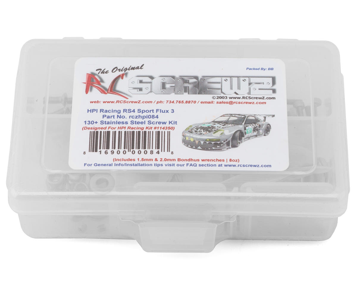 RC Screwz HPI Racing RS4 Sport 3 Flux Stainless Steel Screw Kit