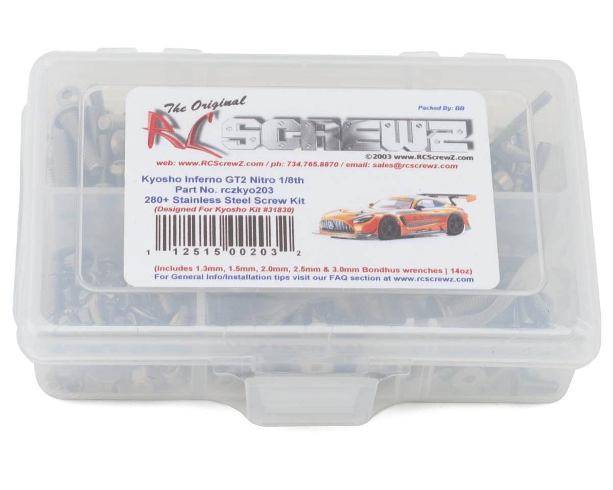 RC Screwz Kyosho Inferno GT2 Nitro Stainless Steel Screw Kit