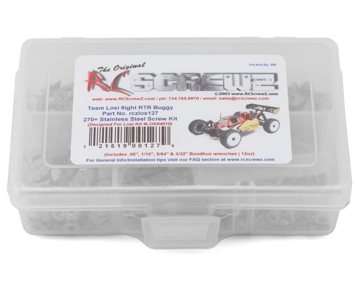 RC Screwz Team Losi 8IGHT 4WD RTR Stainless Steel Screw Kit