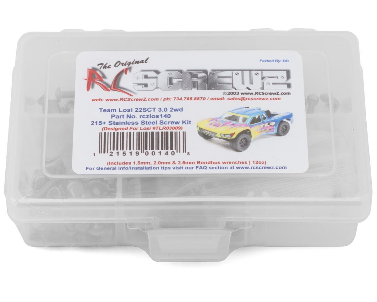 RC Screwz Team Losi 22SCT 3.0 2WD Short Course Truck Stainless Steel Screw Kit