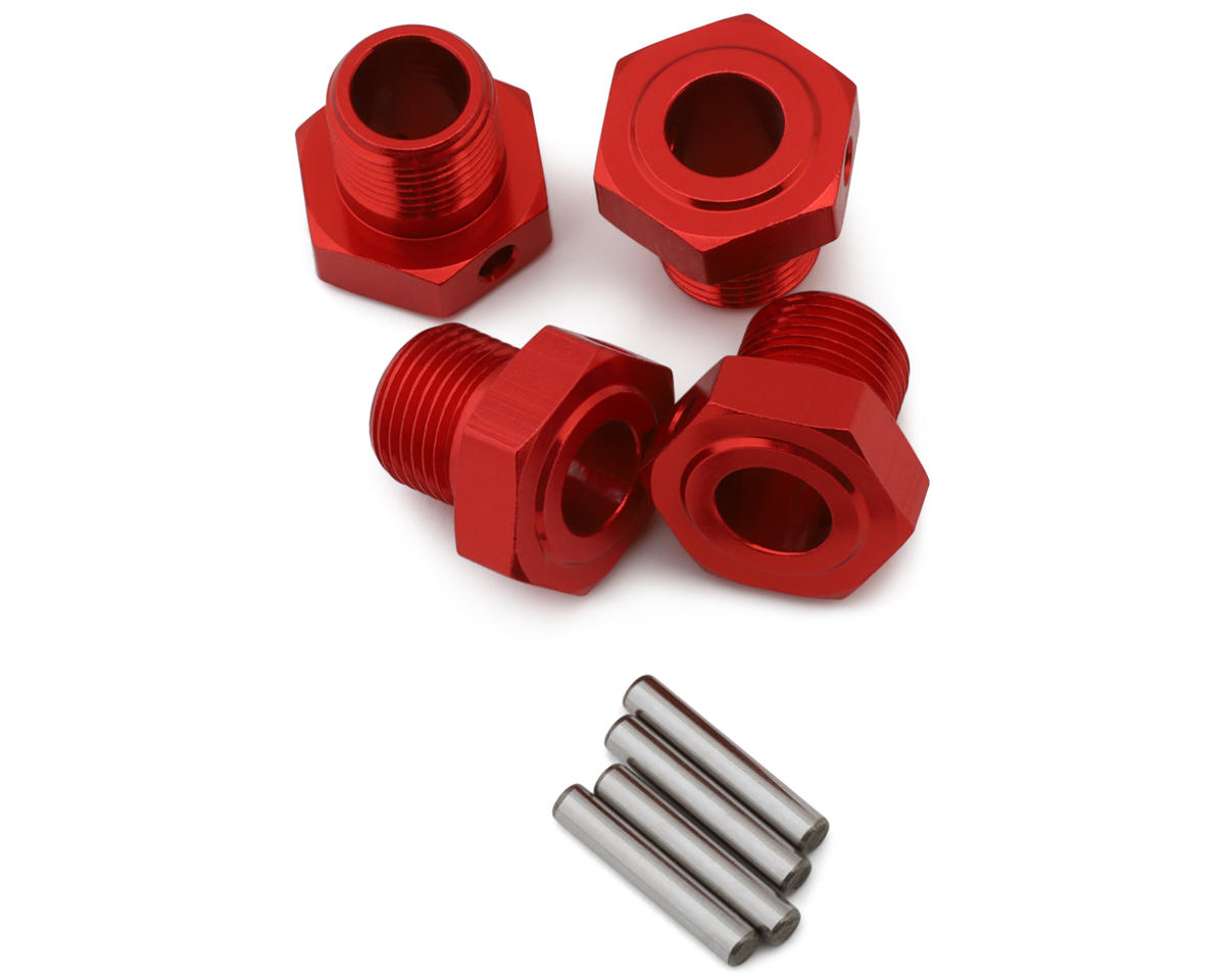 Redcat Machete Aluminum 17mm Wheel Hex Set (Red) (4) w/Pins