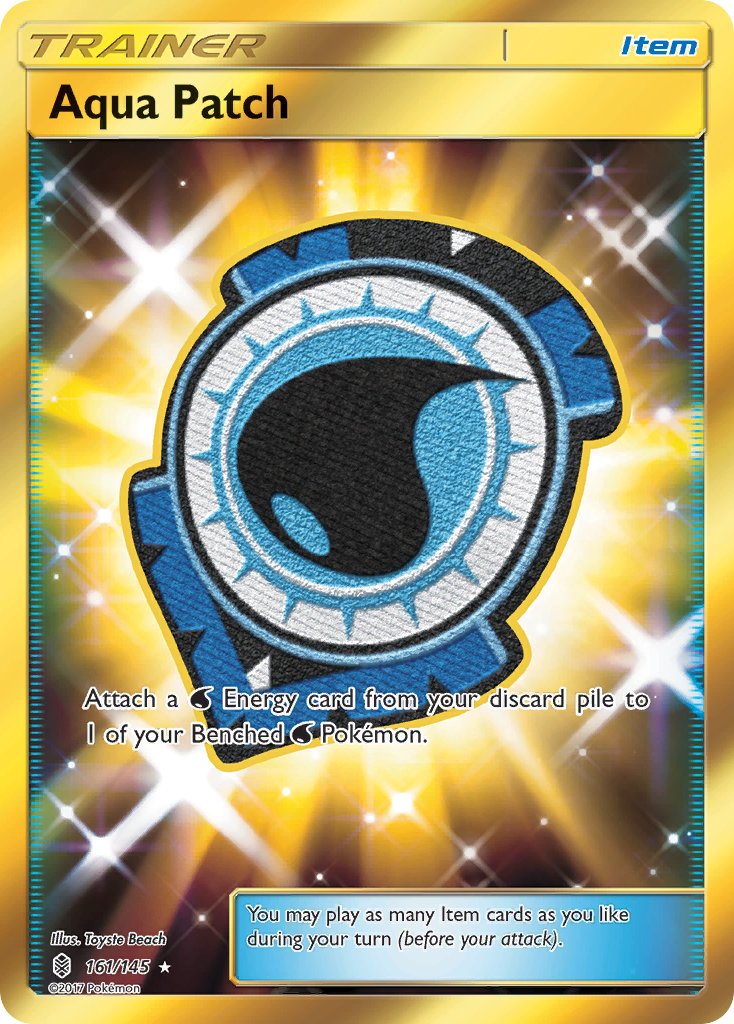 Aqua Patch (Secret) - 161/145 (SM:GRI) Secret Rare - Near Mint Holofoi