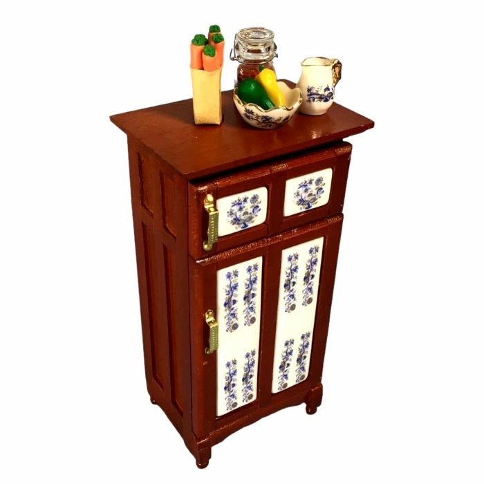 Blue and Gold Refrigerator