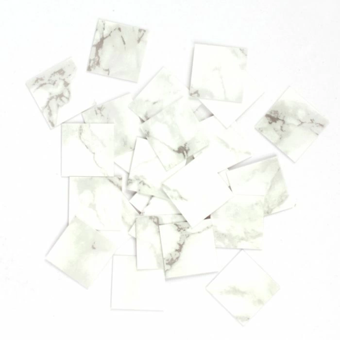 25 1 Light Veined White Marble-esque Vinyl Tiles"